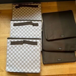 4 Thirty One Your Way Jr Cube Tan Gingham with Lid